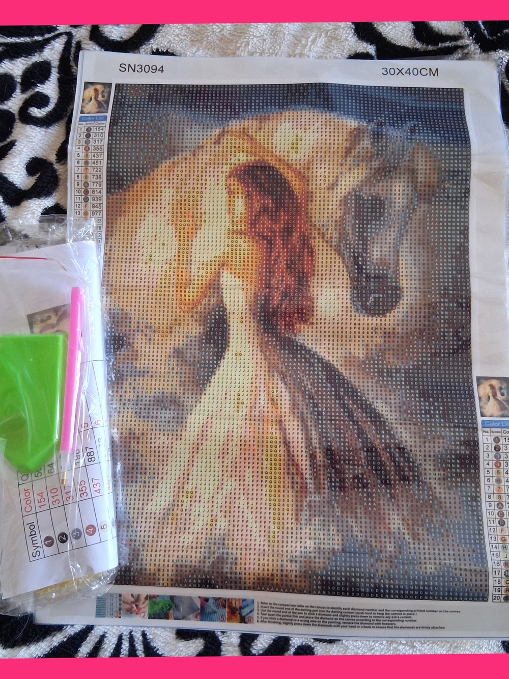 Diamond Painting Kit - Woman and White Horse